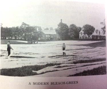 Linen webs being laid out on a Bleaching Green | Conrad Gill,1925 ‘The Rise of the Irish linen Industry’ Clarendon Press